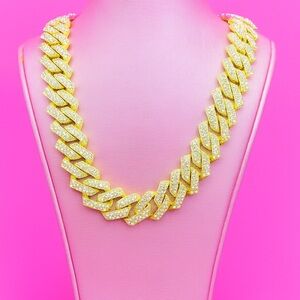14 inch Iced Hip Hop Miami Cuban Link Chain for Men and Women